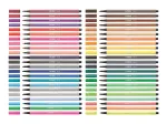STABILO Pen 68 žymeklių rinkinys, 20 spalvų, plastikinė dėžutė, Zebrui Turkis, 1 mm linijos storis