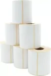 ARTDEV Thermal Direct Label Roll 101.6 x 101,6 mm, 110 mm Outer Diameter, 40 mm Core, 480 Labels per Roll, White, Permanent Adhesive