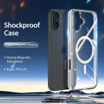DUX DUCIS Clin Mag Case, iPhone 16, Skaidrus, suderinamas su MagSafe