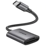 UGREEN USB-C kortelių skaitytuvas &ndash; Space Gray, SD ir Micro SD, 5 Gbps