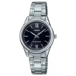 CASIO Moteri&scaron;kas analoginis kvarcinis laikrodis LTP-V005D-1B2 34mm sidabrinis nerūdijantis plienas