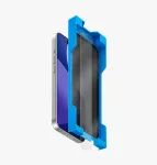 UNIQ Optix ExofitPrivacy Grūdinto stiklo ekrano apsauga, skirta Apple iPhone 17 Pro Max su privatumo filtru ir montavimo rėmeliu