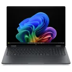 HP OmniBook X Flip 16-cb0475ngx 16 colių WQXGA jutiklinis 2-in-1 ne&scaron;iojamasis kompiuteris - Intel Core Ultra 7 356H, 32GB RAM, 1TB SSD, Windows 11 Home, voki&scaron;ka klaviatūra, sidabrinis