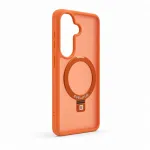 Evelatus Samsung Galaxy S26 Shield dėklas su MagSafe ir stoveliu, matinis oranžinis
