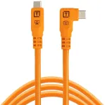Tether Tools TetherPro Optima 10G USB-C į USB-C kampinis kabelis, 1.8 m, oranžinis (CUC06RTG2-ORG)