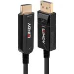 Lindy 10m Hibridinis &scaron;viesolaidinis DisplayPort 1.2 į HDMI 18G laidas