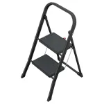 HAILO K44 StandardLine sulankstomas laiptelis su apsaugine rankena, 2 pakopos, plieninis, juodas, 150 kg