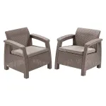 KETER Corfu Duo Set sodo kėdės, smėlio spalvos