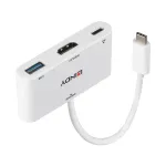 Lindy USB 3.2 Type C į HDMI keitiklis su USB Type A prievadu ir Power Delivery