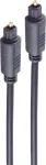 SHIVERPEAKS BASIC-S &scaron;viesolaidinis garso kabelis, Toslink į Toslink, 10,0 m, 4,0 mm, juodas BS69004-10