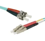EXERTIS CONNECT LWL komutacinis kabelis Eco, 50/125 &micro;m, OM3 daugiamodis, LC Duplex į ST Duplex, akvamarino spalvos, 3,0 m, UPC poliruotas 392733