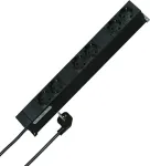 HEINRICH KOPP 19 inch Stovo maitinimo juosta 6 vietų Schuko juoda 2m kabelis 931615016