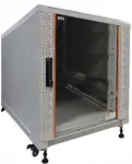 IT-BUDGET 19 colių serverių spintelė SRK 12U 600x1000 mm stiklinėmis priekinėmis durelėmis, &scaron;viesiai pilka 90ITB19SRK12610GGN