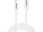 Sandberg 136-55 USB-C kabelio ilgintuvas, ki&scaron;tukas&ndash;lizdas, 100 W, 10 Gbps, 2 m, baltas