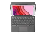 Logitech Combo Touch - Tastatur und Folioh&uuml;lle - mit Trackpad - hintergrundbeleuchtet - Apple Smart connector - QWERTZ - Schweiz - Graphite - f&uuml;r Appl