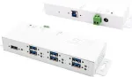 EXSYS EX-1189HMVS-3W sąsajos &scaron;akotuvas USB 3.2 Gen 1 (3.1 Gen 1) Type-B, baltas