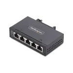 StarTech.com I51G-ETHERNET-SWITCH 5 prievadų nevaldomas pramoninis Gigabit komutatorius, 10/100/1000, tvirtinimas prie DIN bėgelio ar sienos, IP30, nuo -40 iki 75 &deg;C (-40&ndash;167 &deg;F), DC, TAA