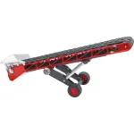 BRUDER 02031 plastikinė atsarginė dalis &ndash; konvejerio juosta su i&scaron;traukiamu vilkimo kablys, juoda/raudona, 1:16