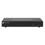 Techly IDATA-DP-KVM4 KVM jungiklis, 4x DisplayPort, 4K@30Hz, montuojamas į stelažą, juodas