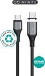 eSTUFF ES604265 INFINITE Magnetic USB-C/USB-C laidas, USB 2.0, PD 100 W, 480 Mbps