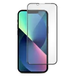 Grūdinto stiklo apsauginis stikliukas eSTUFF Titan Shield, skirtas Apple iPhone 13 / 13 Pro / 14 &mdash; pilnas padengimas, juodas rėmelis