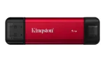 I&scaron;orinis SSD Kingston 1TB Dual USB-A/USB-C ne&scaron;iojamas SSD &mdash; USB 3.2 Gen 2, Skaitymas 1050 MB/s, Ra&scaron;ymas 950 MB/s, Juoda/Raudona