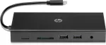 USB-C kelių prievadų stotelė HP Travel &ndash; HP 1C1Y5AA, USB-C pagrindinė, HDMI 2.0, VGA, 1&times;RJ-45, 2&times;USB-A 3.2 Gen1, 2&times;USB 2.0, MicroSD skaitytuvas, Juoda