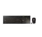 CHERRY DW 9100 SLIM belaidis klaviatūros ir pelės rinkinys RF Wireless + Bluetooth QWERTZ &Scaron;veicari&scaron;kas juodas