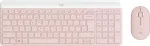 LOGITECH belaidis plonas klaviatūros ir pelės rinkinys MK470 - rožinis QWERTY US/Int