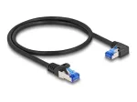 Tinklo kabelis DeLOCK RJ45 Cat.6A S/FTP 0,5 m Juodas
