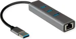 ROLINE 12.02.1112 USB 3.2 Gen 1 tinklo adapteris Gigabit Ethernet su 3 prievadų USB &scaron;akotuvu