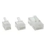 InLine Modular Plug 8P8C RJ45 lizdas juosteliniam kabeliui ISDN, 100 vnt.