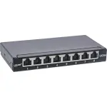 InLine Patch panel Cat.6A 0,5U 8 prievadų, stalo/sienos/bėgio montavimui, juodos spalvos, su dulkių apsauga