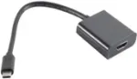 Vaizdo kabelio adapteris S/CONN 14-05005 USB Type-C į HDMI Type A juodas