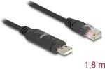 Adapteris DeLOCK USB 2.0 Type-A (vyri&scaron;kas) į Serial RS-232 RJ45 (vyri&scaron;kas) 1,8 m juodas