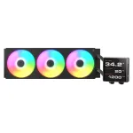 All-in-one CPU skysčio au&scaron;intuvas Cougar Poseidon Vistek Pro 360, ARGB, 120 mm ventiliatoriai, juodas, kelių lizdų palaikymas