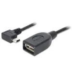 Delock USB 2.0 Mini-USB B kampu į USB-A lizdą OTG kabelis, 0,5 m