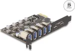 DELOCK PCI Express x1 kortelė 90346 &mdash; 5 Gbps, 5 i&scaron;oriniai prievadai