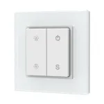 Belaidis RF valdiklis LED juostoms Skydance HS084530, 2.4 GHz, 1 zona, stiklo rėmelis