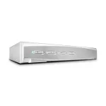 Lindy 39337 Pro KVM komutatorius, 4 prievadai, DVI-I Single Link, USB 2.0 ir garsas, sidabrinės spalvos
