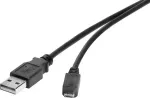 USB laidas Renkforce RF-4463073 0,15 m USB A Micro-USB B Juodas
