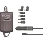 Ne&scaron;iojamojo kompiuterio maitinimo adapteris Voltcraft SMP-45 USB 45W, i&scaron;ėjimo įtampa 9,5V/12V/15V/16V/18V, USB įkrovimo prievadas