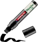 Marker Edding 52 EcoLine juodas antgalis 4,0&ndash;15,0 mm, juodi ra&scaron;alai, pildomas korpusas