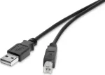USB 2.0 laidas Renkforce 1487688, 0,3 m, juodas, auksuoti kontaktai