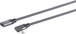 USB C laidas S/CONN 13-56010 USB 3.2 Gen 2x2 0.5 m pilkas