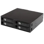 StarTech.com 4-jų lizdų mobilaus stovo galinė plok&scaron;tė 2,5 colių SATA/SAS diskams