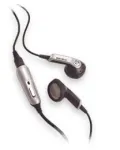 Sony HPM-64 laidinės ausinės su mikrofonu, juodos ir sidabrinės spalvos