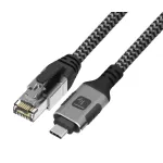 Techly ICOC U3C-RJ45-020 USB tinklo kabelis, 2 m, Cat6 F/UTP (FTP)