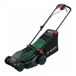 Bosch Rotak 18V-2-38 belaidė vejapjovė &mdash; 36V (2x18V), 38 cm pjovimo plotis, 40 L dėžė, 2x 4.0 Ah akumuliatoriai + kroviklis