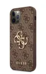 GUESS Hard Cover 4G Metal Logo Brown, apsauginis dėklas, skirtas Apple iPhone 12 / 12 Pro